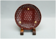 竹製 紅溜塗 花皿